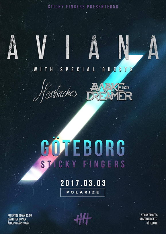 Aviana och Awake The Dreamer Göteborg Sticky fingers 2017
