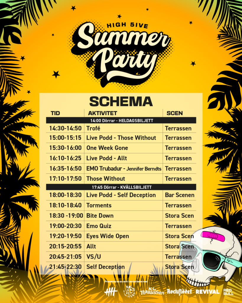 High 5ive Summer Party - Spelschema